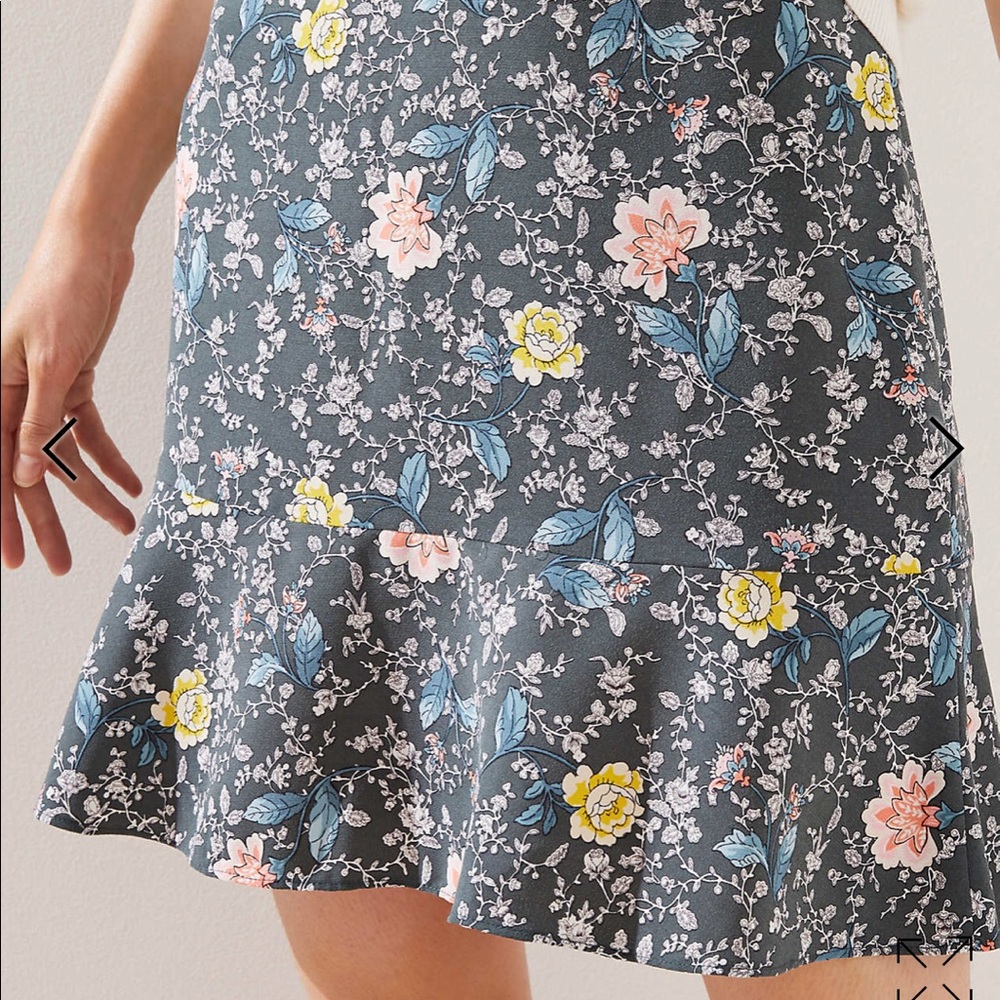 NWT floral vine floppy skirt in sage